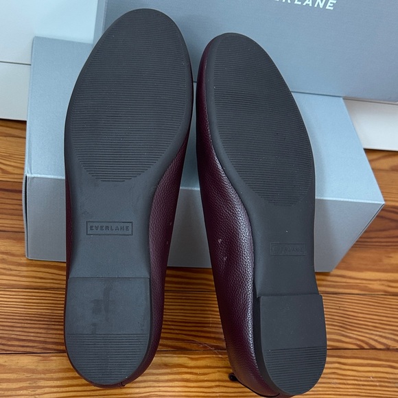 Everlane Day Glove Flats, plum leather flats, burgundy leather flats, 9M flats - Picture 6 of 17